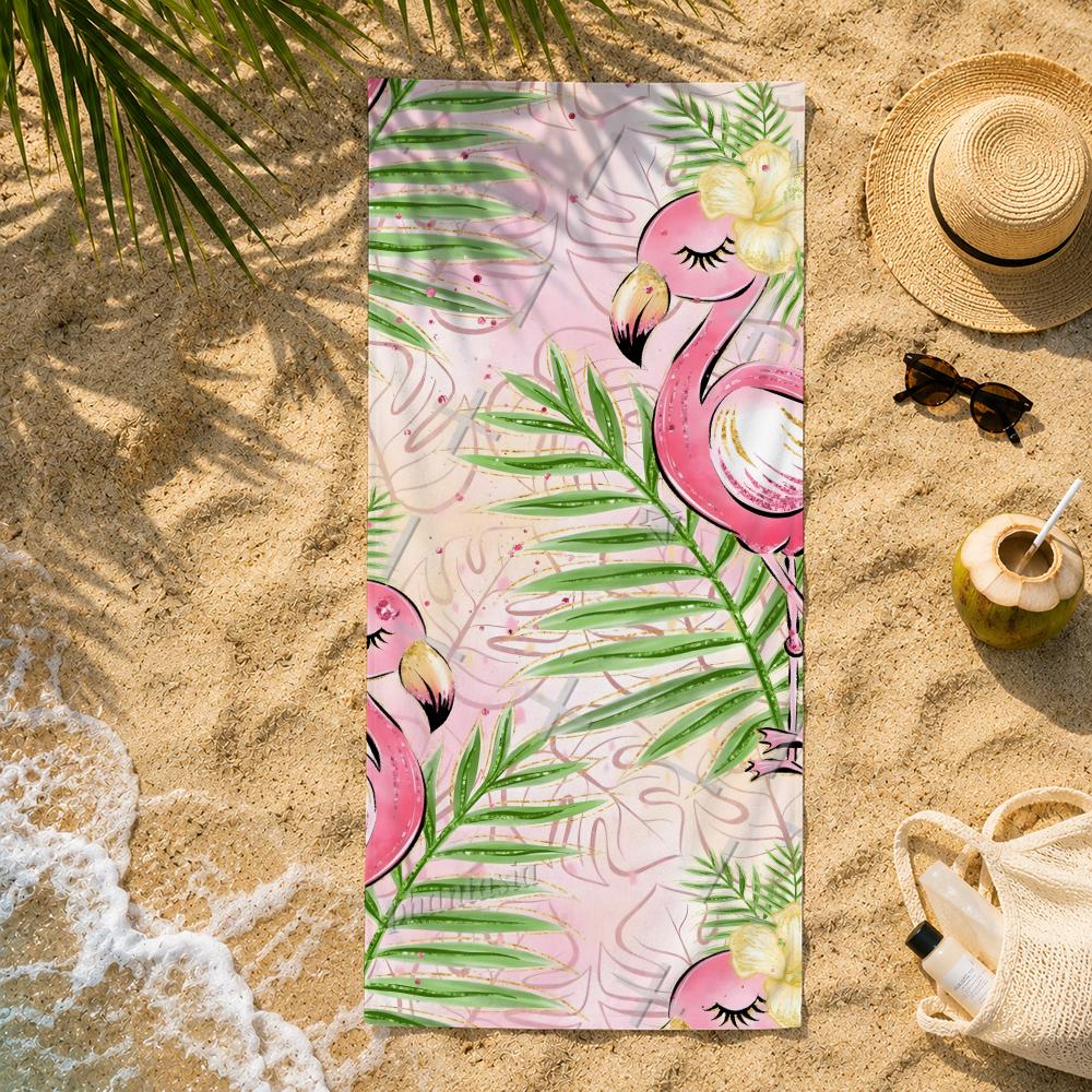 Bird F-Flamingos Towel ultra-fine fiber quick drying absorbent towel, beach swimming vacation beach towel