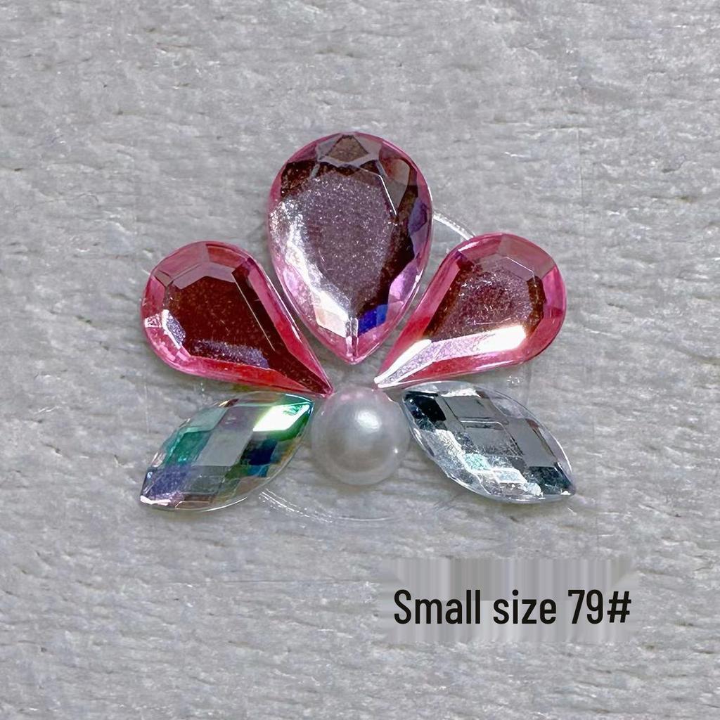 Children's Floral Face Stickers with Crystal Diamonds & Tassels for Ancient Style Makeup