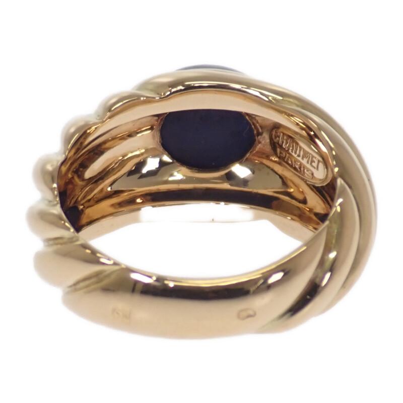 Chaumet #12(JP Size) Ring K18 Yellow Gold/lapis Lazuli Women