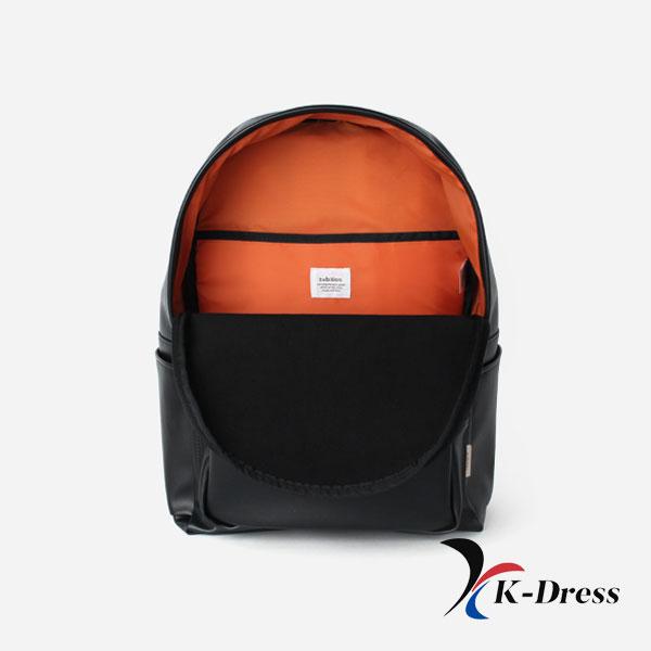 BuBilian Leather BLACK Daily Unisex Travel Backpack for Students, Laptop Bag for Professionals