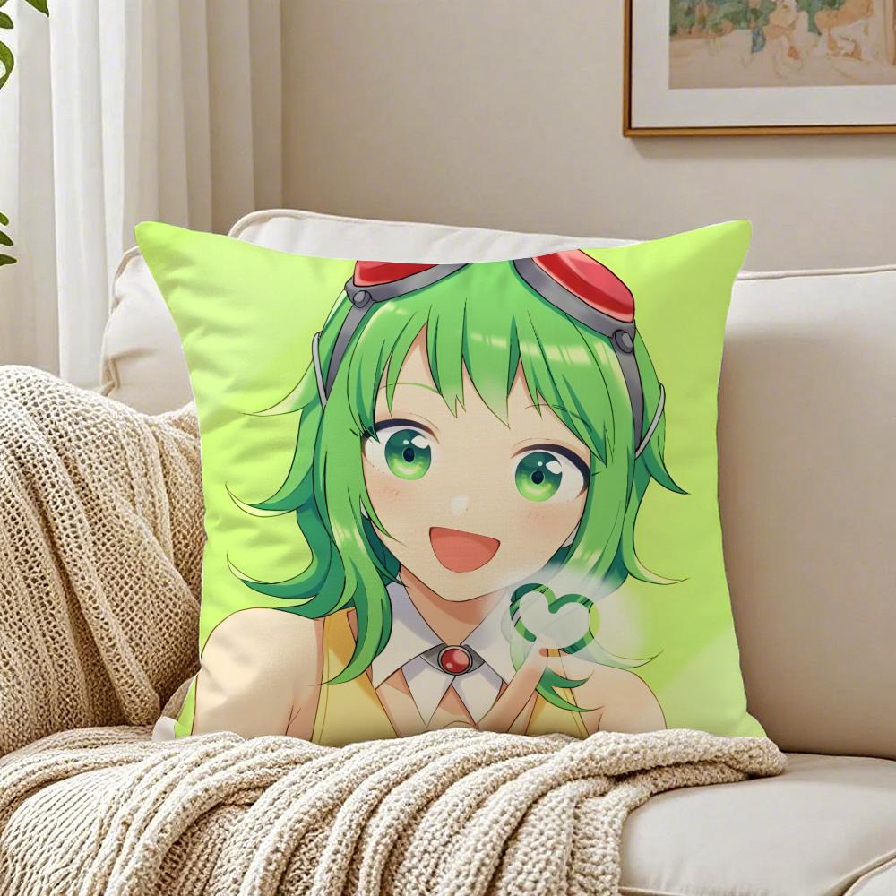 G-Gumi Megpoid Cushion Cover Pillowcase Anti-Dustmite Living Room Sofa Decor Cushion Room