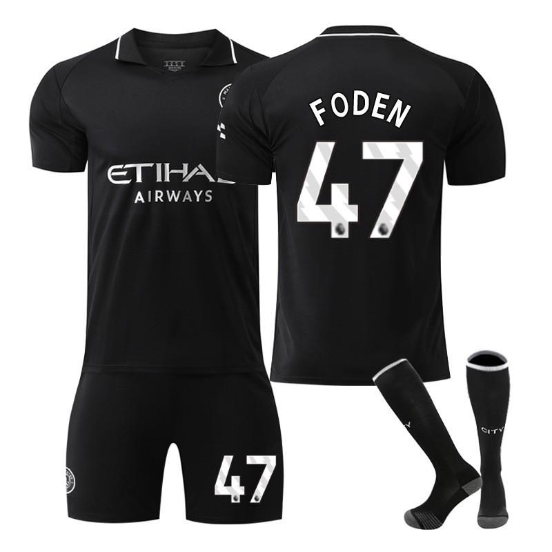 25-26 Manchester City Auswärts Nr. 9 Harland Fußballuniformen Set Herren 10 Galish 47 Foden 16 Rodrigo