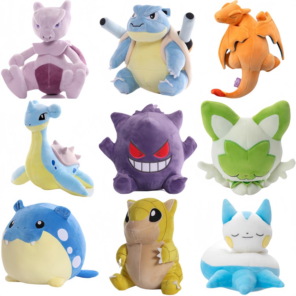 Plushies Pikachu Plush Charizard Blastoise Lapras Spheal Mewtwo Sprigatito Pachirisu Gengar Peluche Toy Hobbies Kid Gift