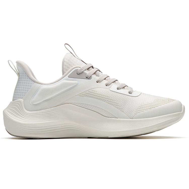 New Anta DuCi1 Cushioned Anti Slip Wear Resistant Breathable Lightweight Low Top Running Shoes Women's White Gray 122215580R-5