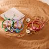 Boho Polymer Clay Braid Rope Bracelet Colorful Bohemian Beach Jewelry Cute Flower Bracelet  Women