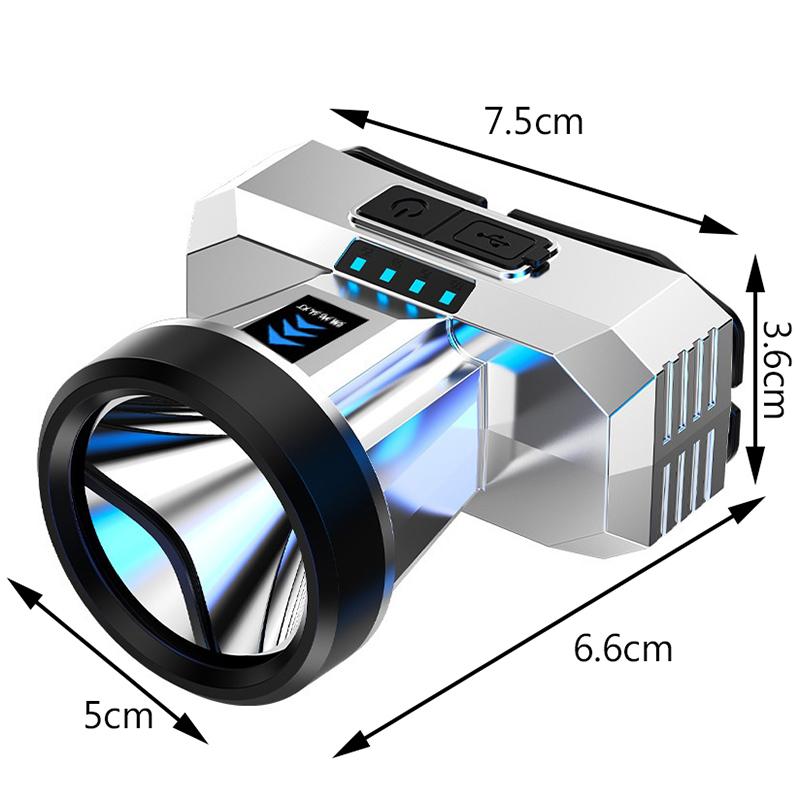 

Мощный светодиодный налобный фонарь, перезаряжаемые мощные налобные фонари, высокая яркость, аварийная зарядка, уличный налобный фонарь, рыболовная лампа