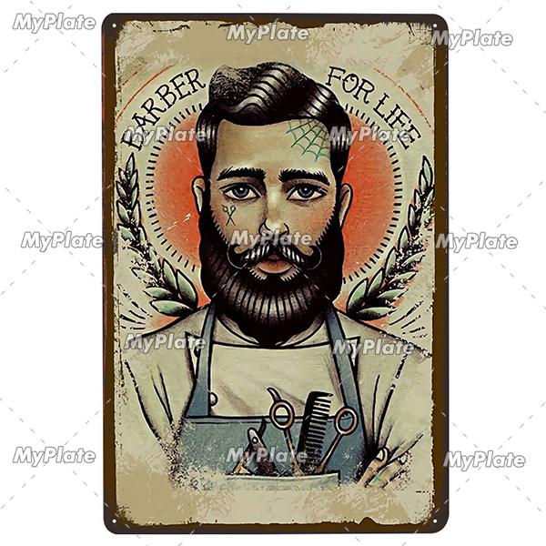 Barber Rules Metal Sign Tin Sign Vintage Decor Room Decoration Metal Plaque Man Cave Bar Sign Poster Home Decor
