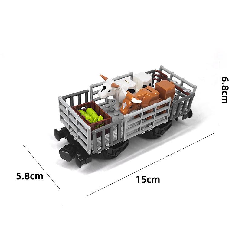 Tank car/Train Car/ Cargo Train small particle assembling building block Creative DIY MOC toy for Children