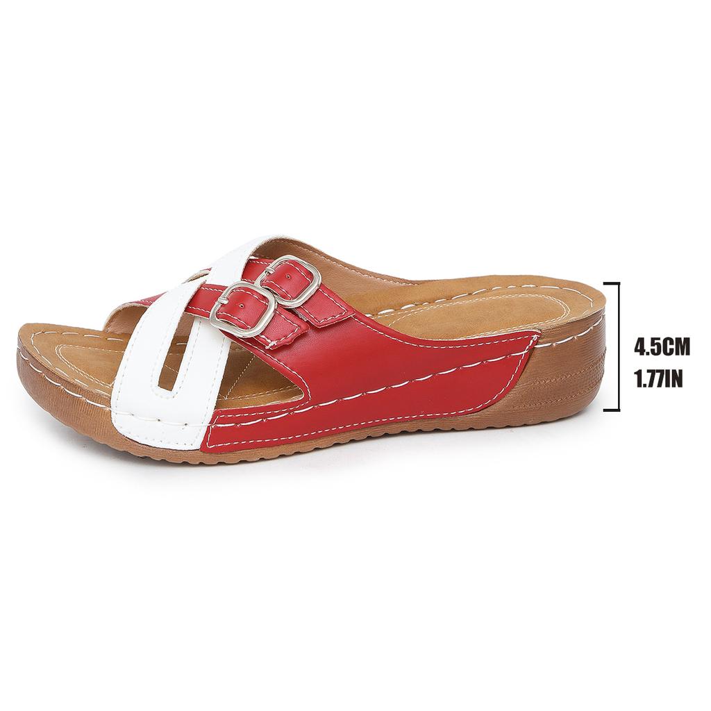Summer Women Wedge Sandals Premium Orthopedic Open Toe Sandals Vintage Anti-slip Leather Casual National Style Shoes for Women
