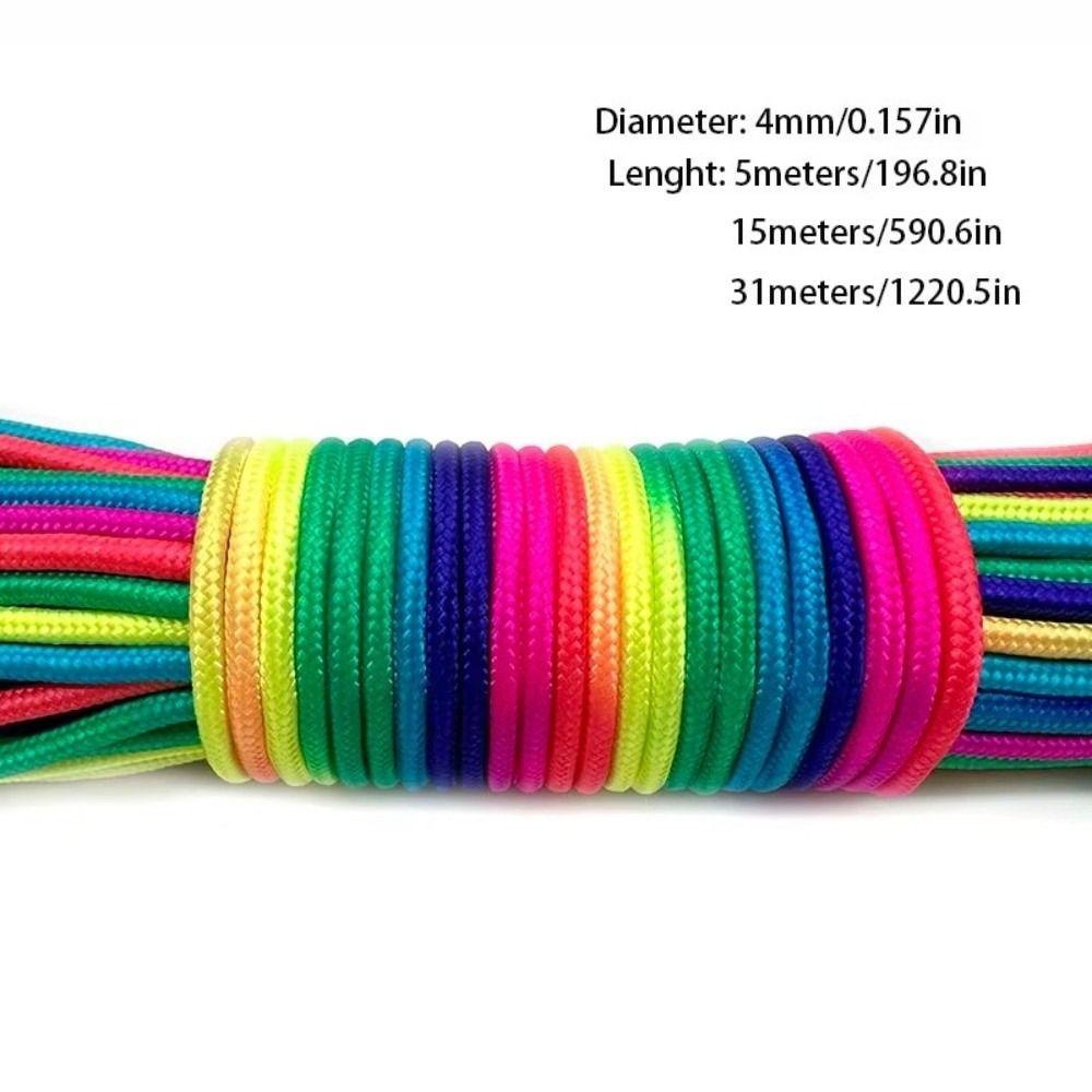 Durable Parachute Cord Multi-Strand Bracelet Cord New Rainbow Paracord Rope  Survival Gear