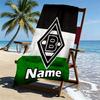 Custom Name Personalized Borussia Monchengladbach Print Beach Towel, for Trip Camping Beach Party Home Decor, Birthday Gift for Family & Friends