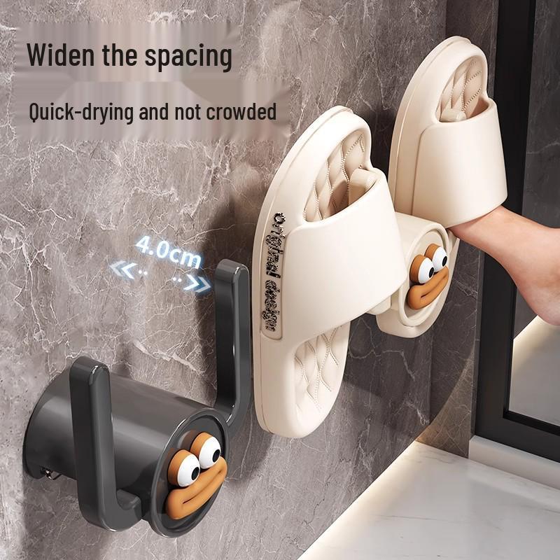 Cartoon Wurstmaul Wandmontierter Badezimmer-Hausschuhe-Halter - Stanzfrei Haken zur Aufbewahrung hinter der Tür