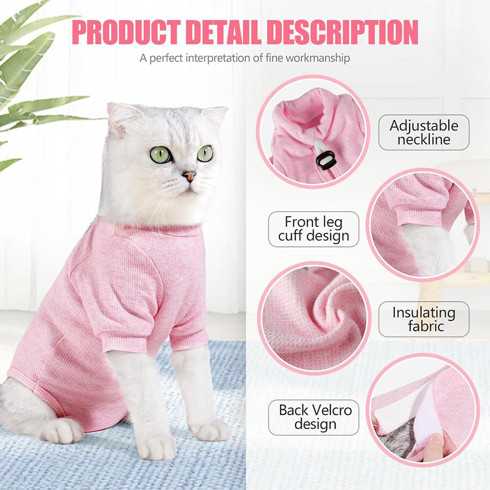 Cat Surgical Recovery Suit for Male Female Dogs Sterilization Wounds Protection Anti-Licking Pet Pajama Suit Soft Fabric