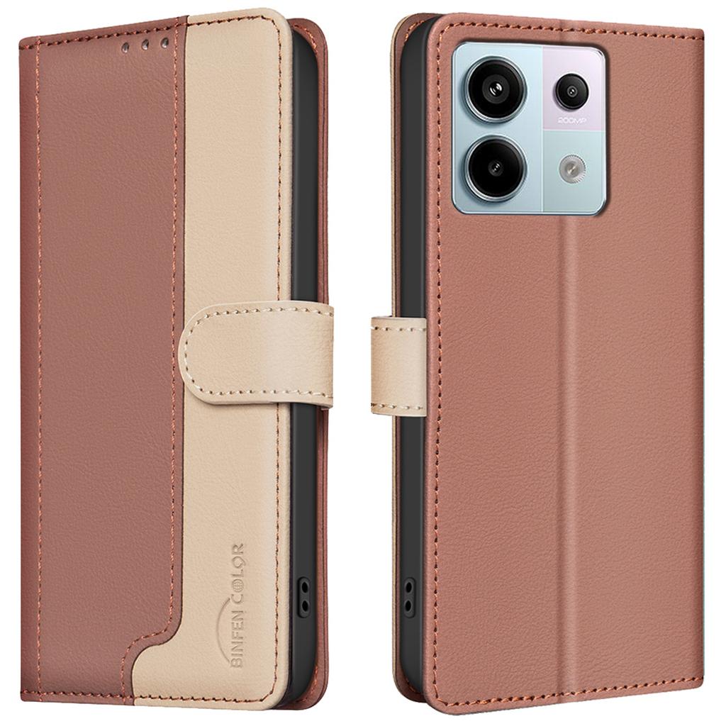 For Xiaomi Poco X6 5G/Redmi Note 13 Pro 5G Case Leather Stand Phone Cover