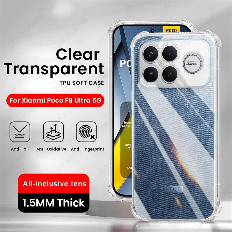 

Transparent Case For Xiaomi Poco F8 Ultra Poko Little F 8 Pro 8Pro 8Ultra F8Ultra F8Pro 5G 2025 Armor Shockproof TPU Soft Cover TPU&For Poco F8 Pro прозорий