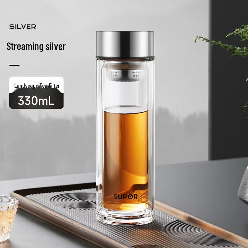 Supor Double-Layer Glass Water Cup