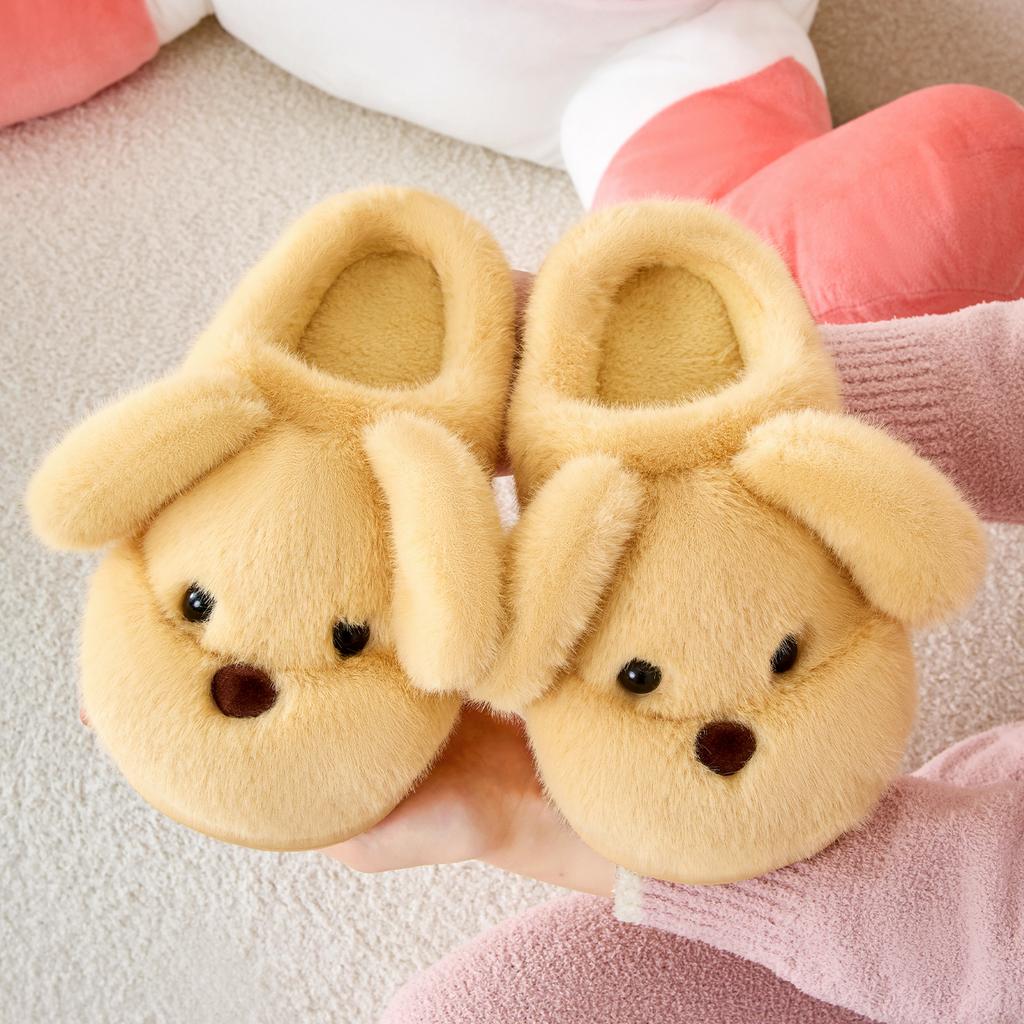 Cute Women Home Slippers Plush Warm Thick Bottom Slides Breathable Soft Non-slip Slippers