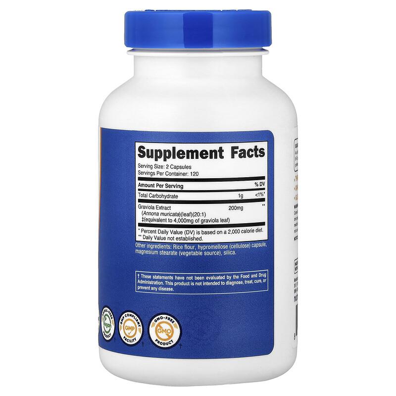 Graviola, 240 Capsules (100 mg per Capsule)