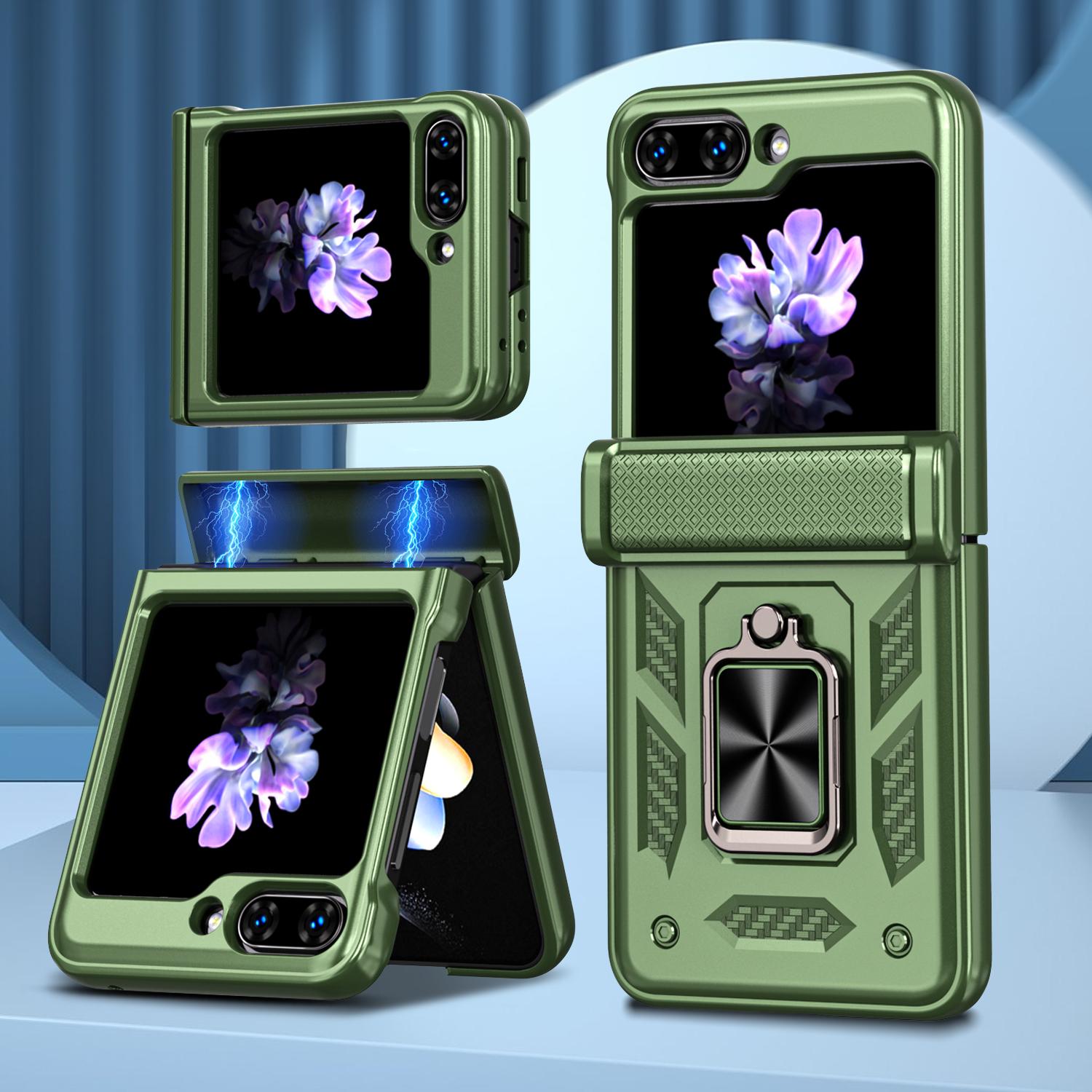 

Для Samsung Flip 5 5G кольцо с защитой от царапин, шарнирный чехол для Samsung Galaxy Z Flip 5 Flip5, нескользящая стеклянная защитная пленка for Samsung Z Flip 5