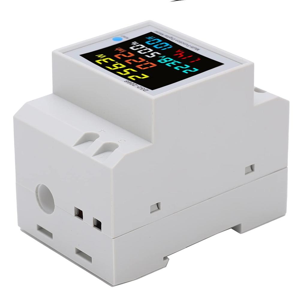 Household power digital voltmeter energy rail type 220V smart power meter ammeter voltmeter D52-2066 meter, ammeter, meter, single-phase AC40.0-300.0V