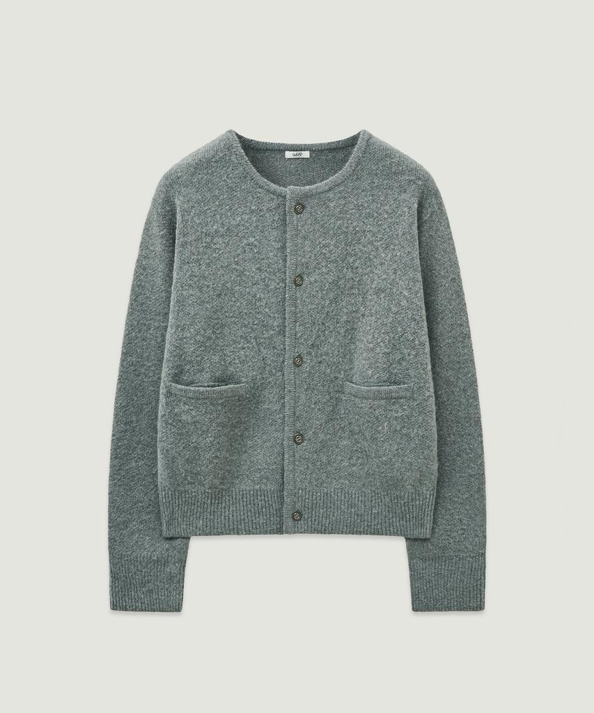 Lmood Alphonso Brushed Mohair Wool Cardigan Ash Grey