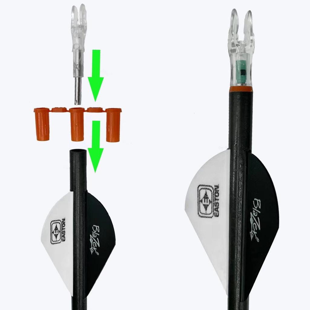 Arrow Nock X/5.2mm LED Nock Screwdriver Included, 6 PCS Universal Fit for Arrows with ID of .204".233".244" & .246"