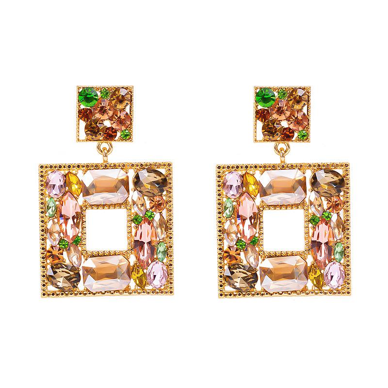 2022 Fashion Jewelry Personalized Exaggerated Hoop Earring Oversized Custom Statement Design Oval Memory Geometric Drop Earring