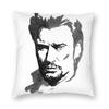 Johnny Hallyday Kissenbezug Polyester Dekokissen Rockmusik Lässige Kissenbezüge