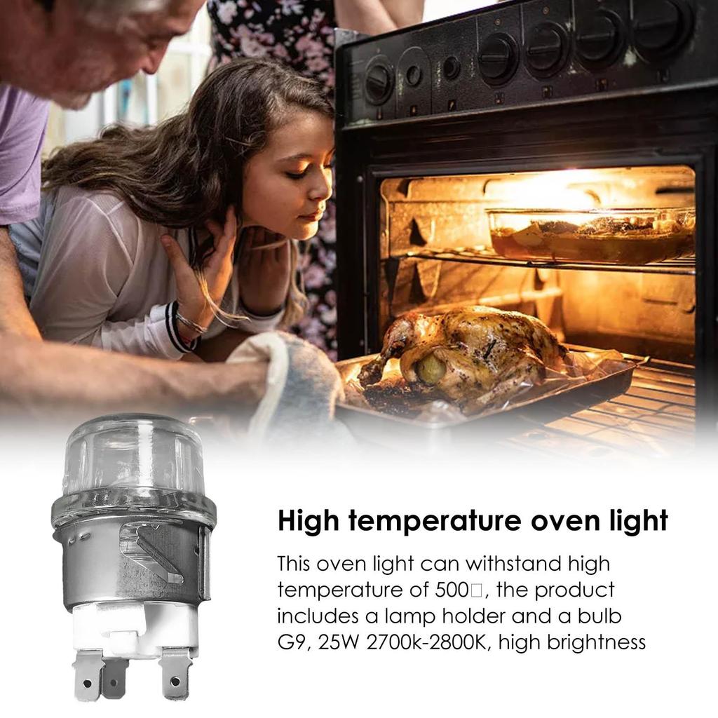 G9 Oven Lamp Bulb 25W High Temperature Resistive 500 ℃ For Refrigerators Microwave Oven Light 220V 110V G9 Oven Lamp