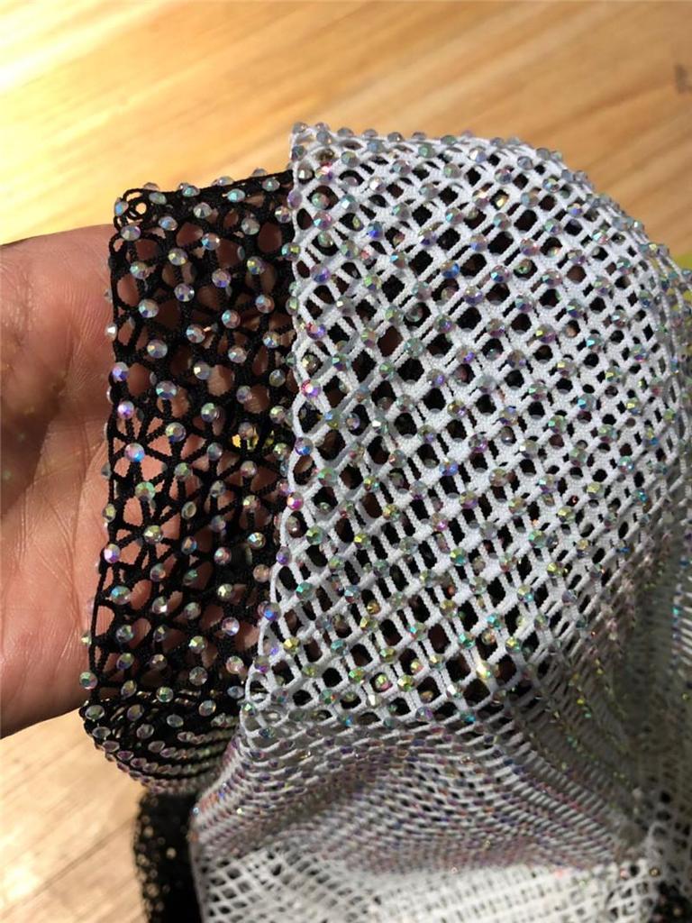 Summer Rhinestone Mesh Bralette Tank Top