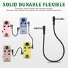 Guitar Patch Cable, 15cm, TS Cable, 6.35mm, for Effects Pedals, L-shaped Plug, Space-saving