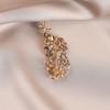 Alloy Peacock Brooch, Women's High-end, Light Luxury Water Diamond Flower Pin, Elegant Suit Coat Accessory