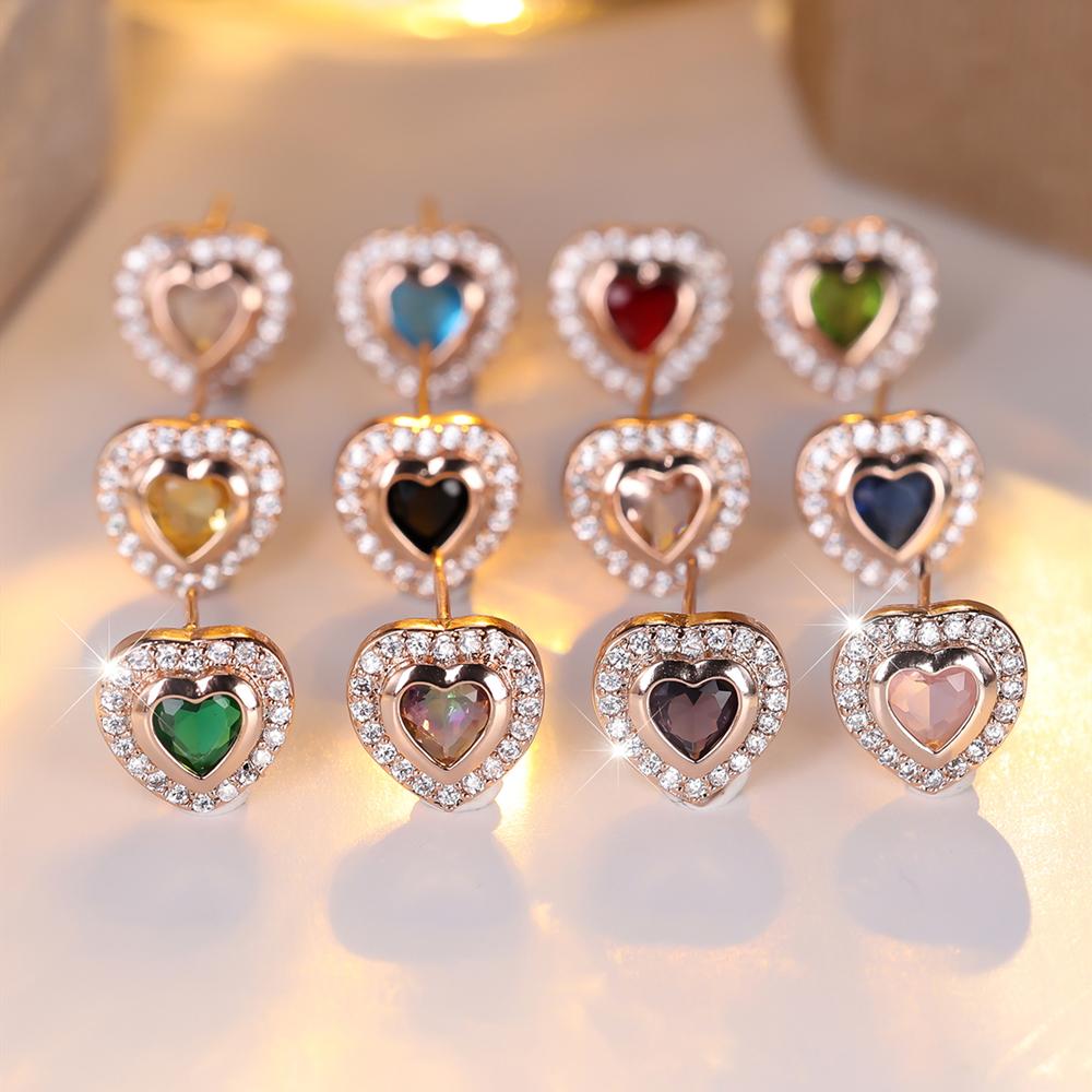 6 Paires Boucles D'oreilles Acier Inoxydable 316L - Clous Zirconium Argent 6mm - Hypoallergéniques - Pour Femmes, Hommes, Filles - Couleurs Variées