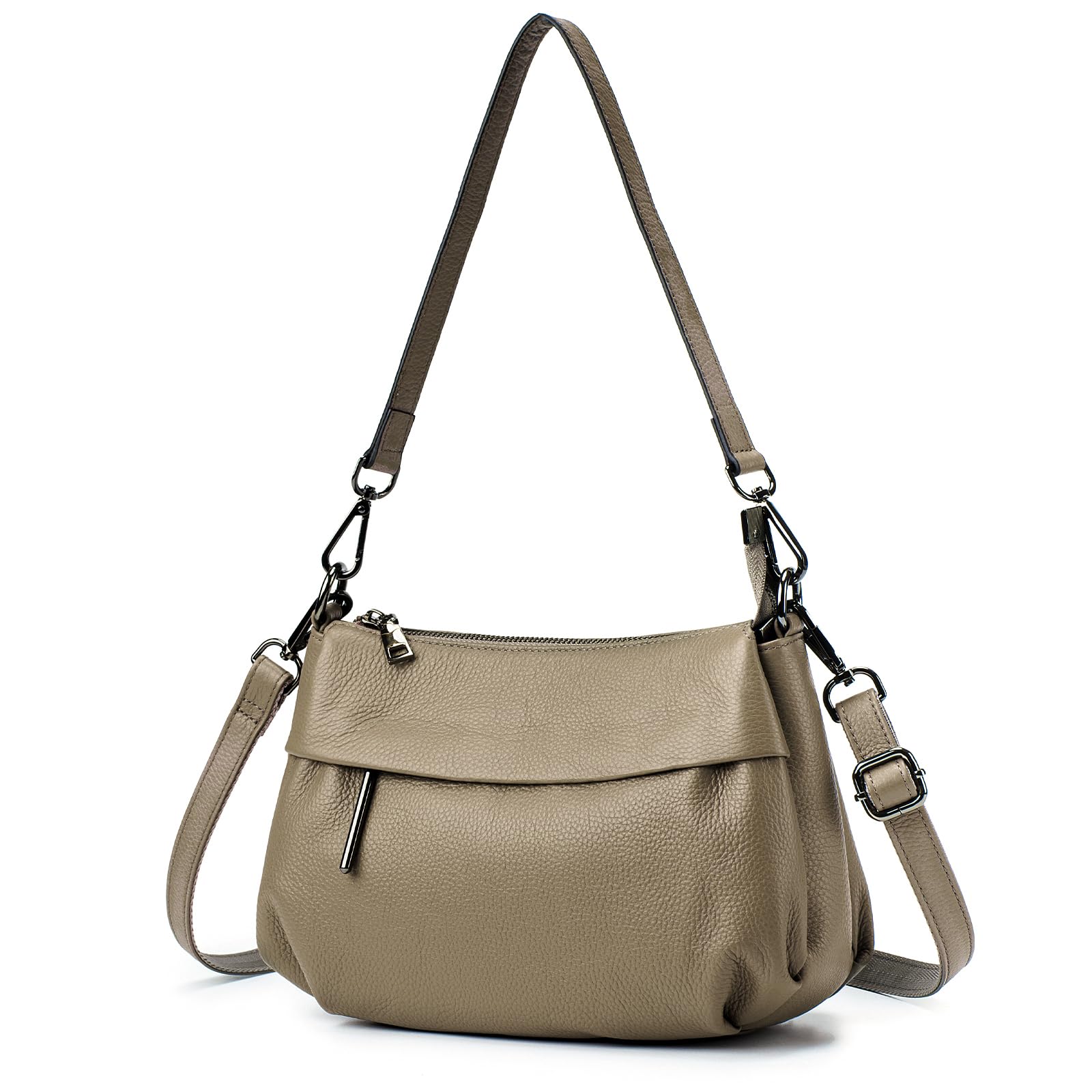 

Genuine Leather Shoulder Bag for Crossbody With Zipper Large Commuting [MFFOR] Women, 2-way, Bag, Handbag, Crossbody, Shoulder, Carry, Pocket,