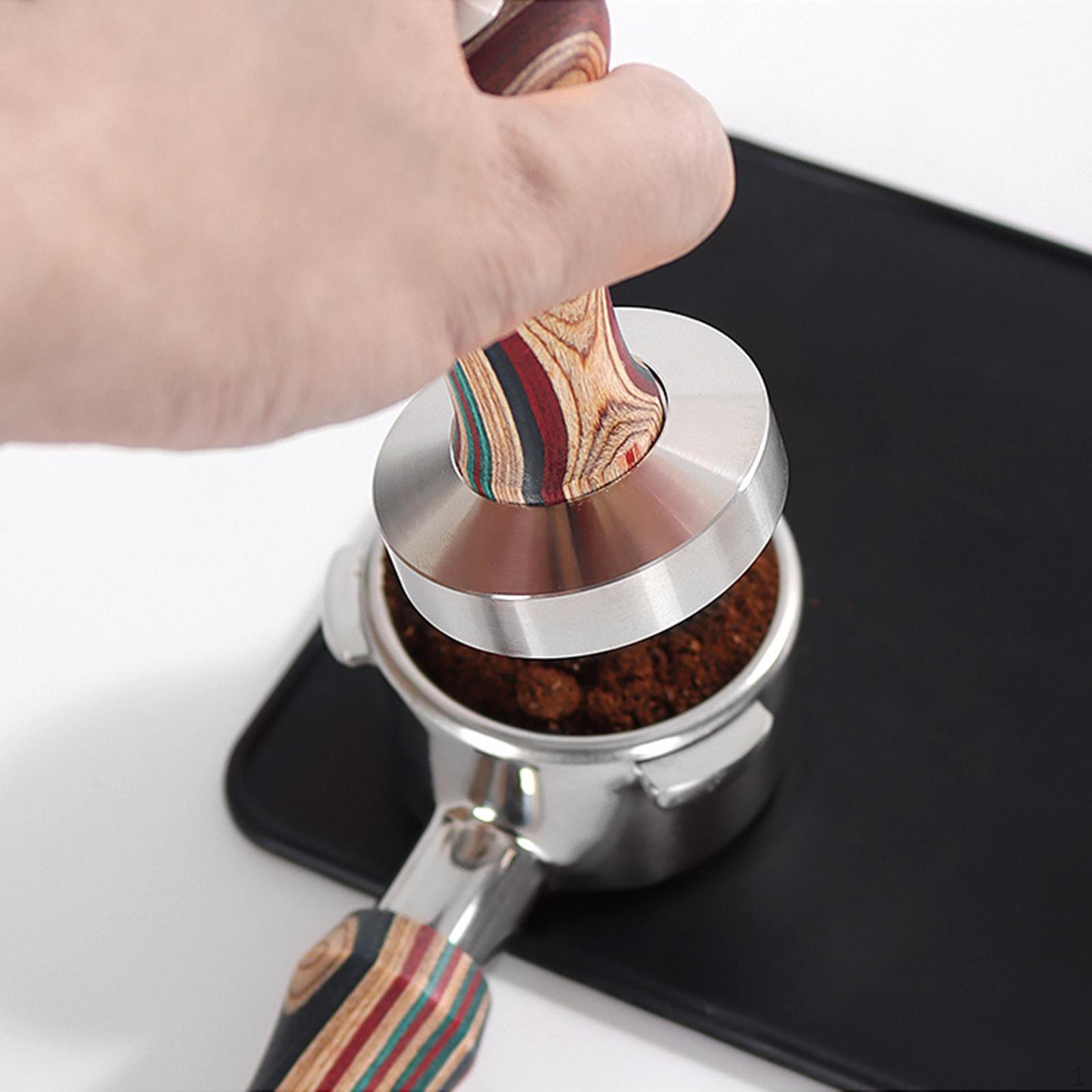 Distributor Tamper Hand easy to Leveler Flat Base for Coffee Machine 58mm (Stainless Steel）
