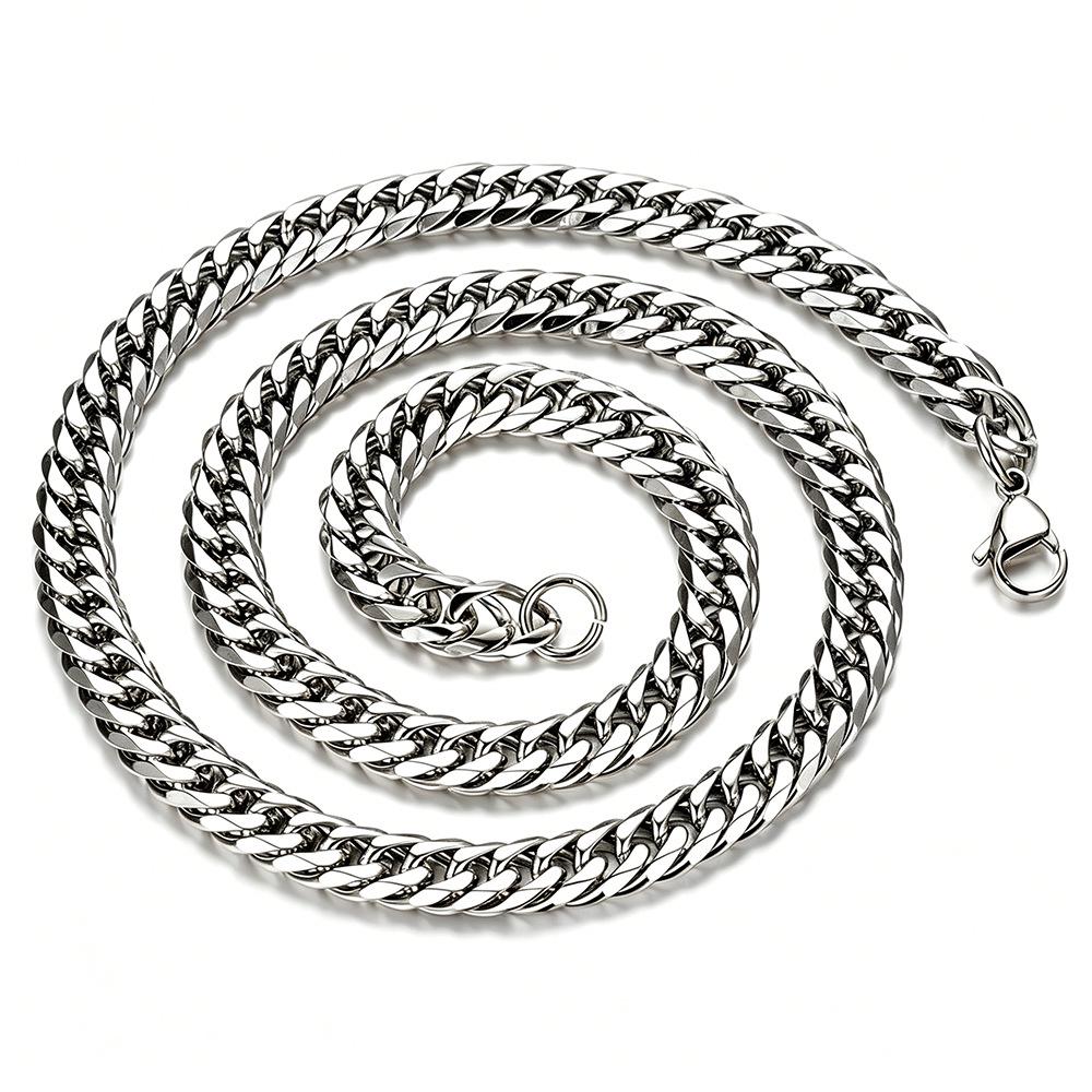 Bracciale Quadrato Trendy da Uomo in Acciaio Inossidabile con Fibbia: Fresco, Versatile ed Elegante