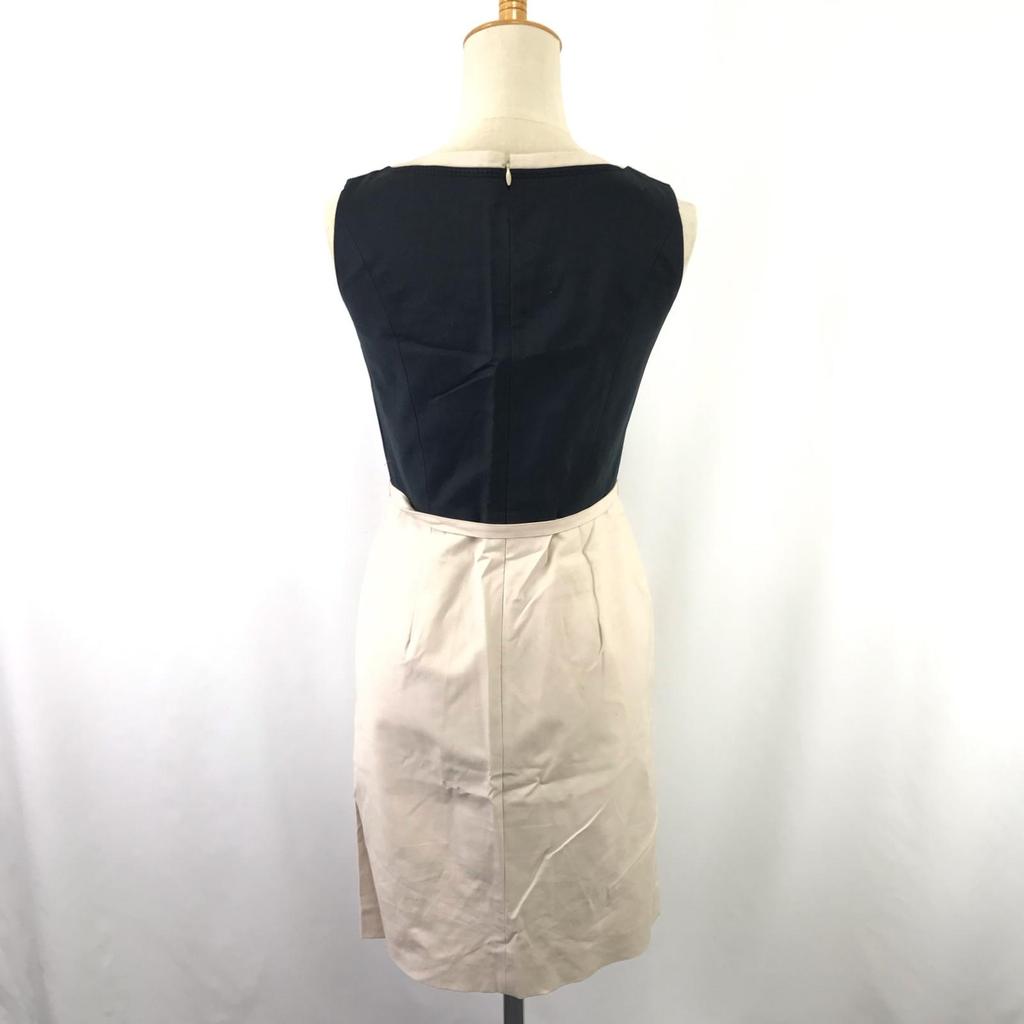 Harrods Sleeveless Dress Women’s S Black Beige Knee Length(USED)