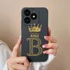 For Tecno Itel A70 Case Luxury Crown Letter Pattern Liquid Silicone Back Cover For ItelA70 A 70 New Design Advanced Sense Shell