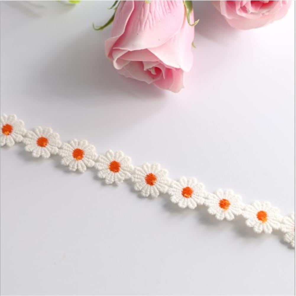 

1 ярд × 25 мм, кружевная отделка, цветок ромашки, домашний текстиль, принадлежности для одежды красный