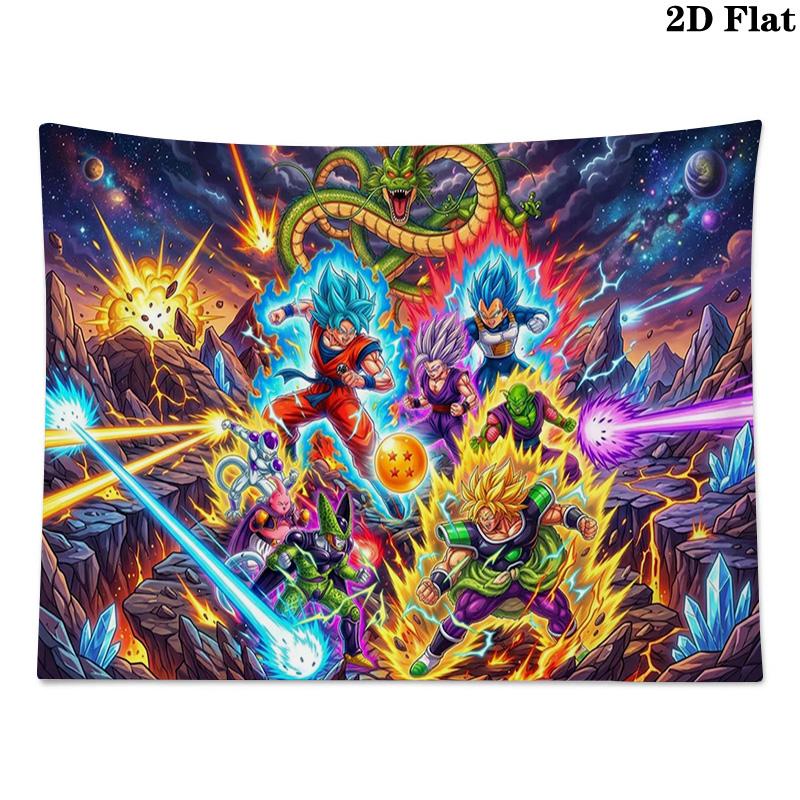 DRAGONBall Wall Tapestry Aesthetic Wall Hanging Printed Fabric Blanket Decorative Tapestries for Bedroom Living Room Home Decor