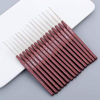 1 pièce Crochet Mix 0,5 mm - 2,7 mm Petite Taille Fil Tissage Tricot Broderie Aiguilles Pour Dentelle Poupées Outils de Couture DIY 16 Tailles Crochet