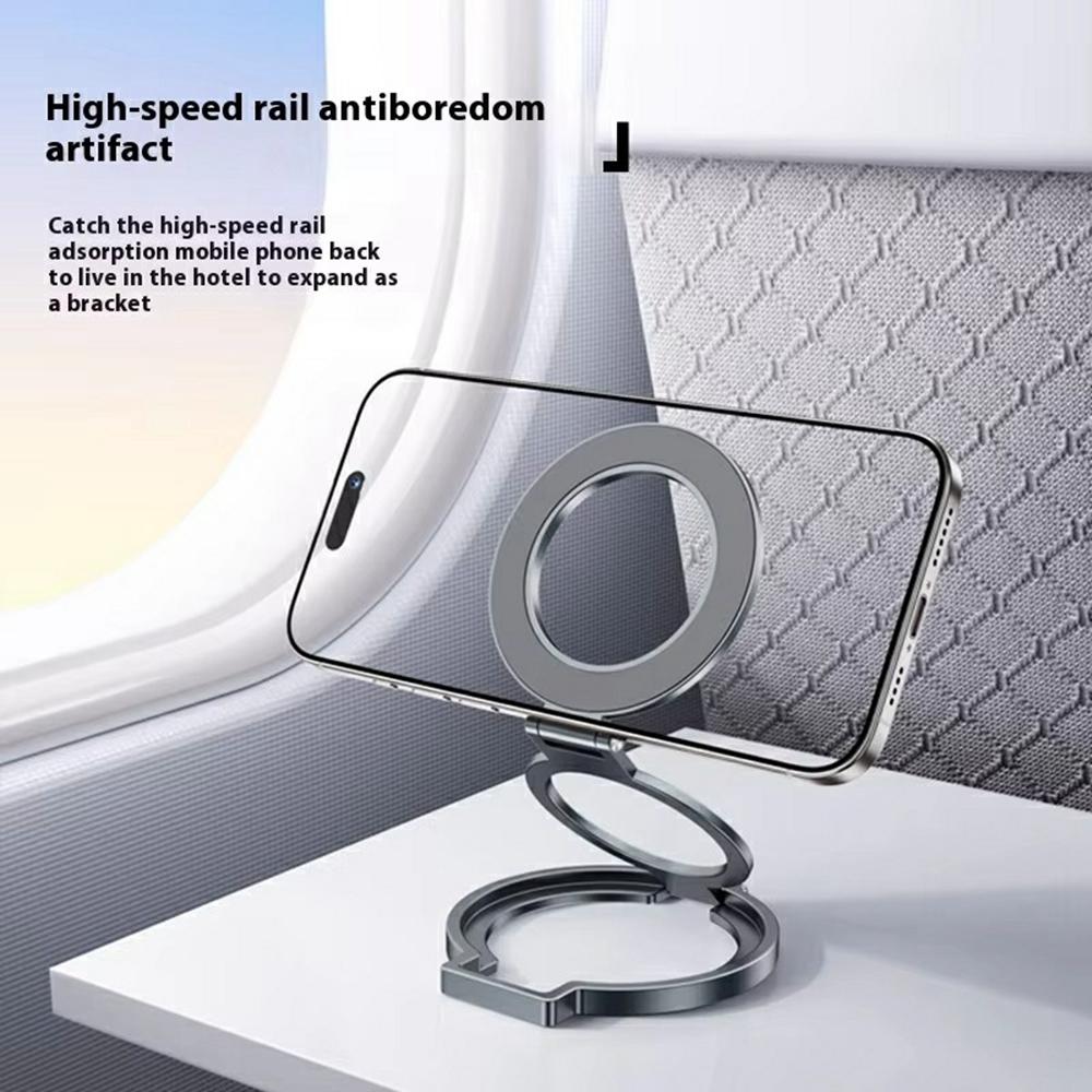 T15 2 in 1 Magnetic Phone Stand Ring Holder Foldable Aluminum Alloy Bracket for iPhone/iPad