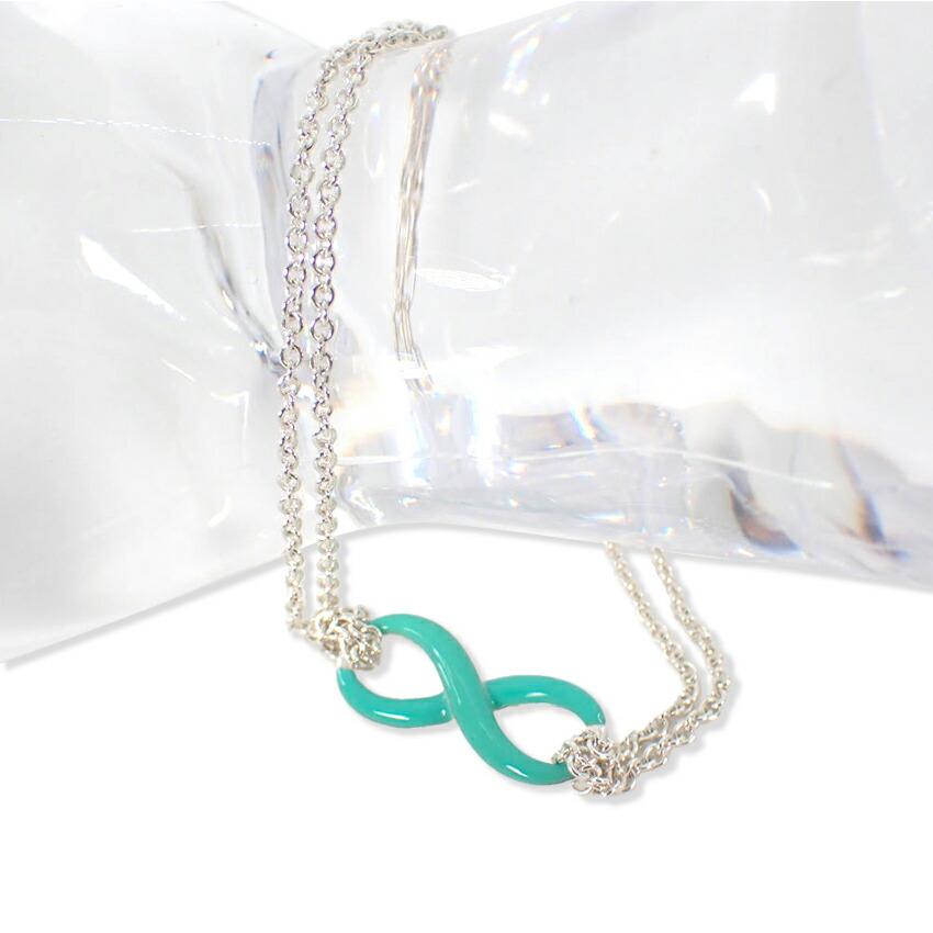 

[Used] TIFFANY/Tiffany 925 Infinity double chain blue enamel bracelet/g499-31
