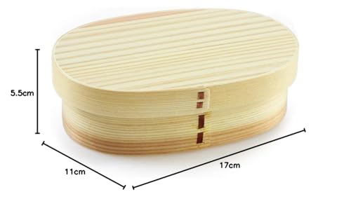 Matsuri No Eimon (Festival Goods) Magewappa Bento Box, Made In Japan (Natural, 470ml)