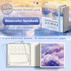 Portable 12/24 Colors Watercolor Painting Notebook Pigment Palettle Set Artist Watercolor Paint Palette Sketchbook Art Supplies