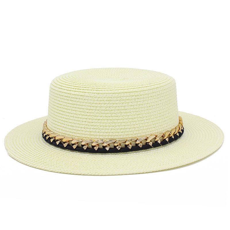 New French summer sun hat women's Panama straw hat fashion outdoor beach hat versatile breathable top hat