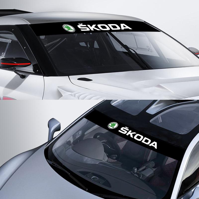 Samolepky na přední sklo auta Přední a zadní ozdobný emblém Pro Škoda Octavia Superb Rapid Kodiaq Karoq Fabia Kamiq Roomster Citigo