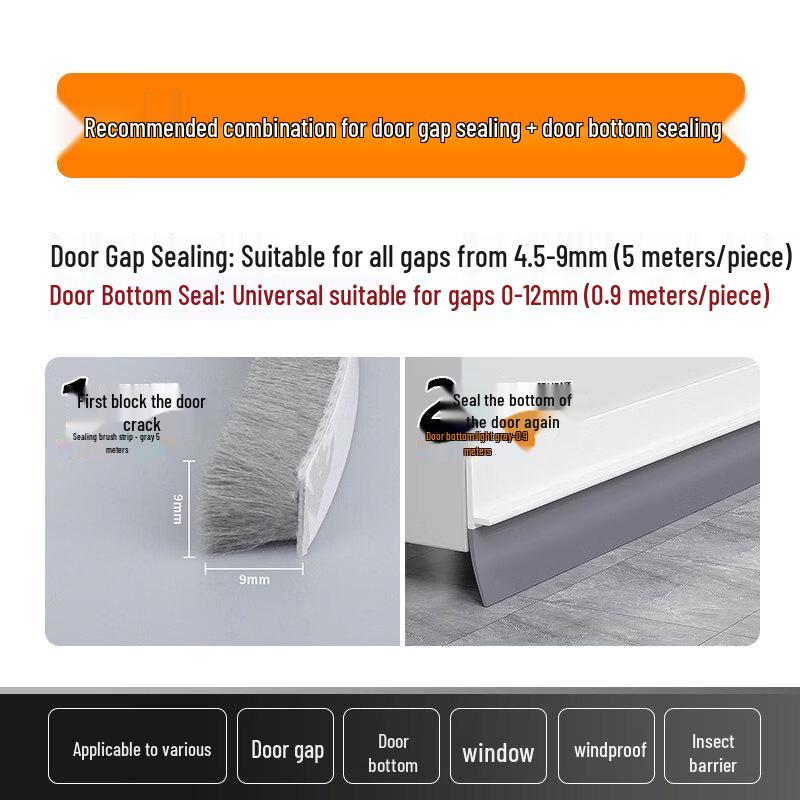 Self-Adhesive Soundproof Door & Window Weatherstrip