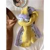 Cute Lamb Jacquard Knitted Scarf for Female Autumn and Winter Fashion Simplicity Students Knitted Warm and Cold Resistant Scarf