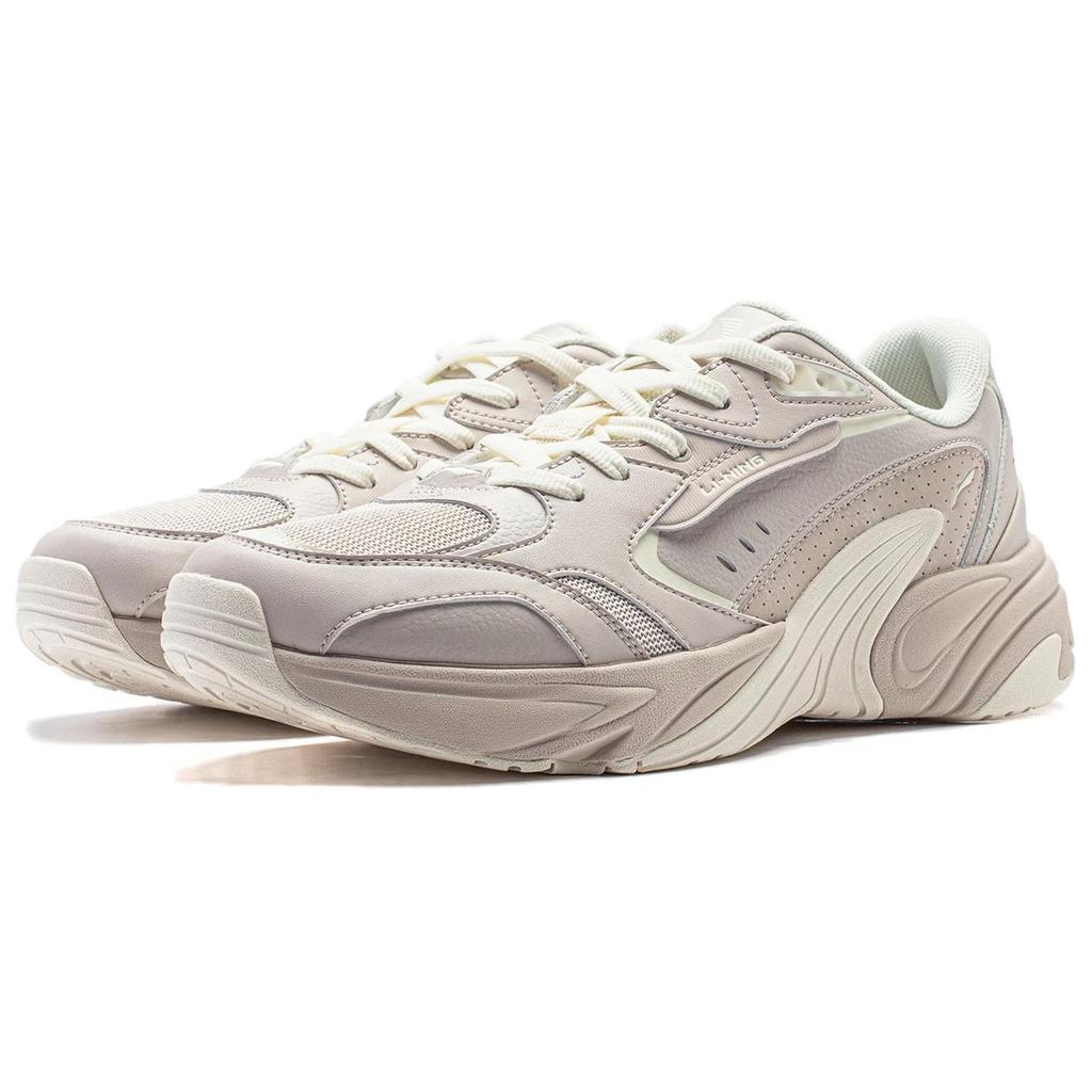 Li Ning Tiger Whale Synthetic Leather Fabric Soft Comfortable Wear Resistant Non Slip Low Top Casual Shoes Men casual shoes AGCU029-3